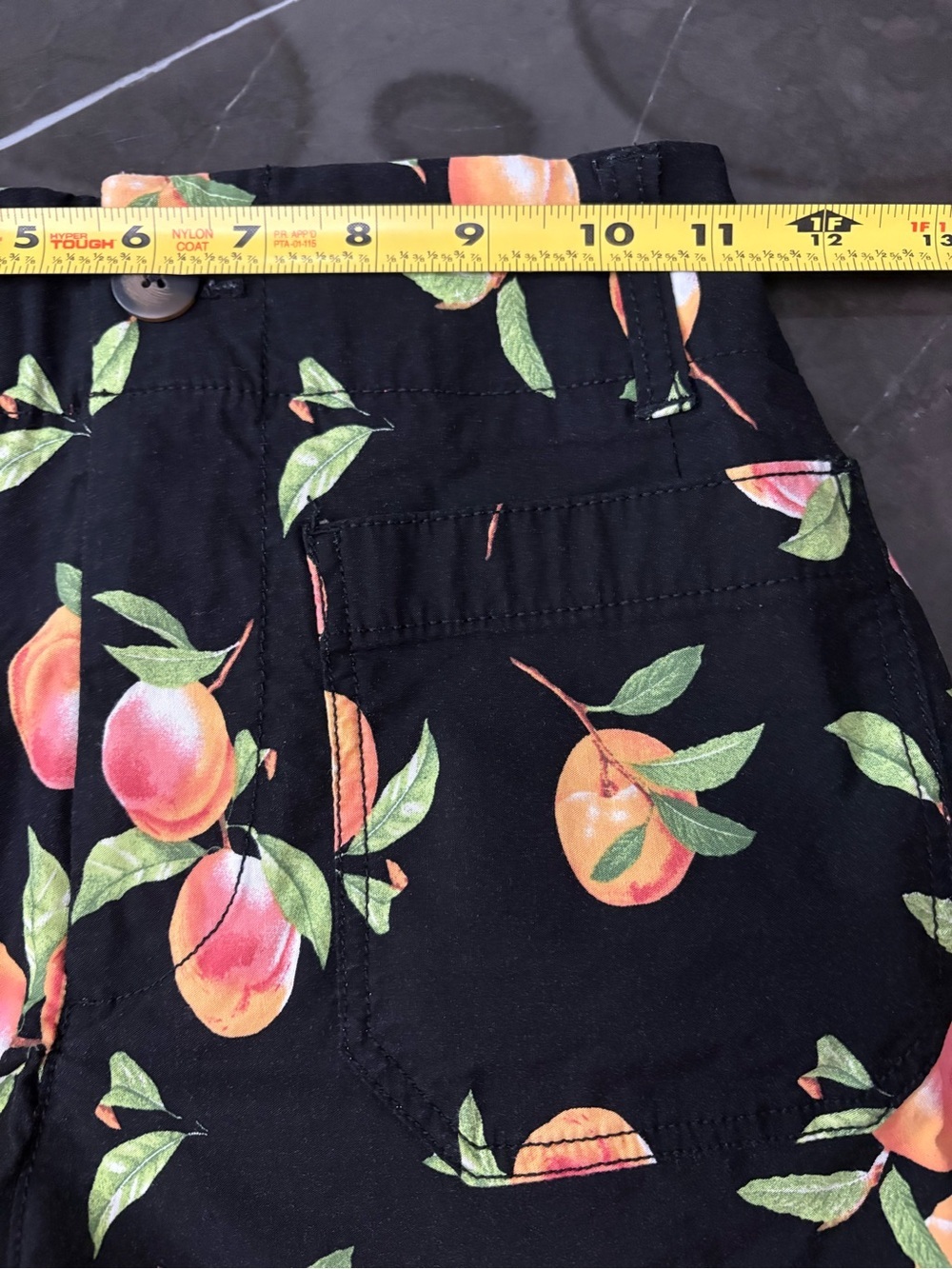 Maeve by Anthropologie The Colette Peach Print High-Waisted Shorts Size 24 - Picture 10 of 16